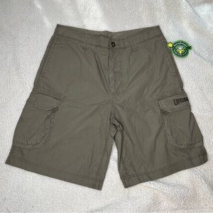 LIFE IS GOOD Bark Brown Adventure Cargo Shorts NWT